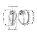 0.3CT Moissanite Double Layer Huggie Hoop Earrings D Color VVS1 Round Cut double-layer huggie