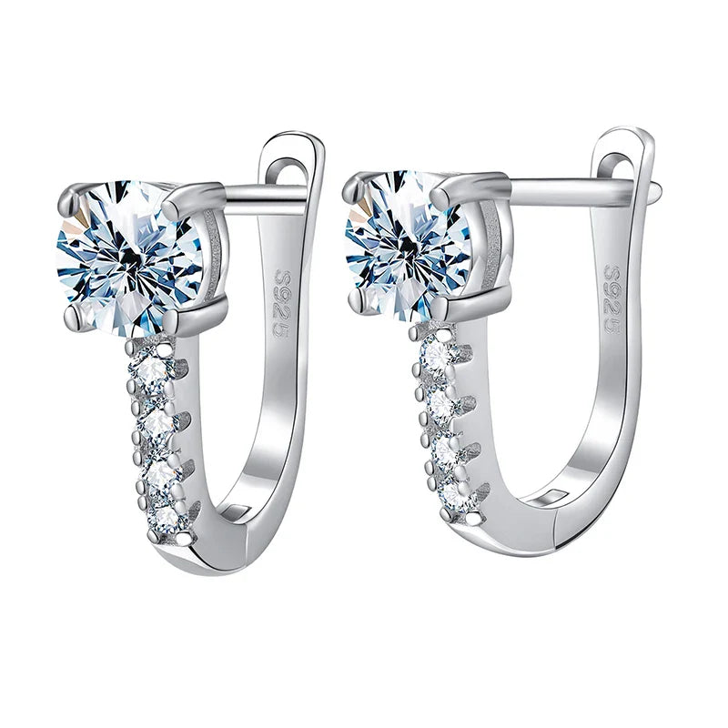 0.5ct Certified Moissanite Drop Earrings 925 Sterling Silver Wedding Gift