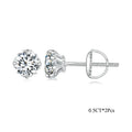 0.5/1ct D Color VVS1 Moissanite Stud Earrings S925 Sterling Screw Back 0.5ct each