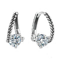 1.0ct Moissanite Hoop Earrings S925 Sterling Silver Snake Bone For Women Snake Bone Hoop