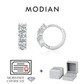 1.8ct High Clarity Moissanite Geometric Hoop Earrings 925 Sterling Silver Geometric Hoop