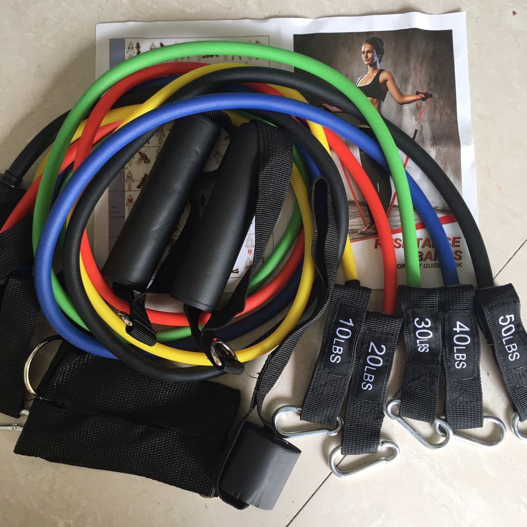 Latex Pull Rope Resistance Bands 11pcs 2