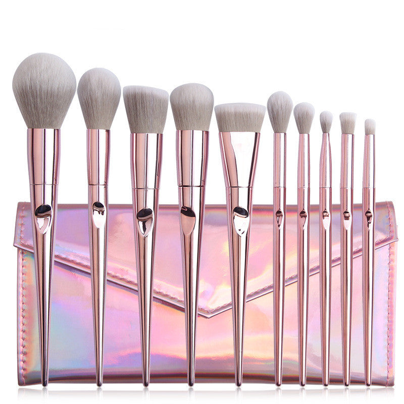 10 wet And Wild Makeup Brushes Set With Brush Bag Makeup Tools Pink