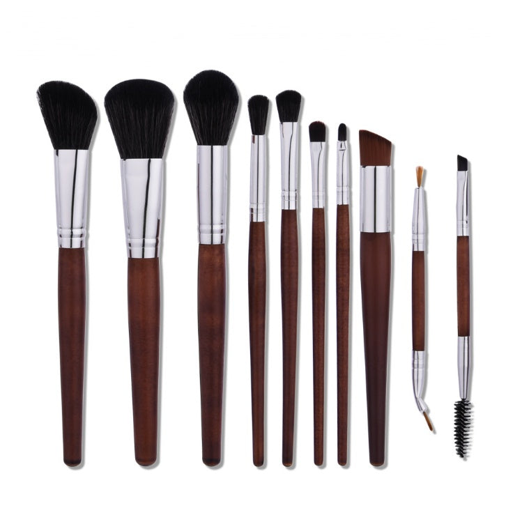 10 makeup brushes Brown