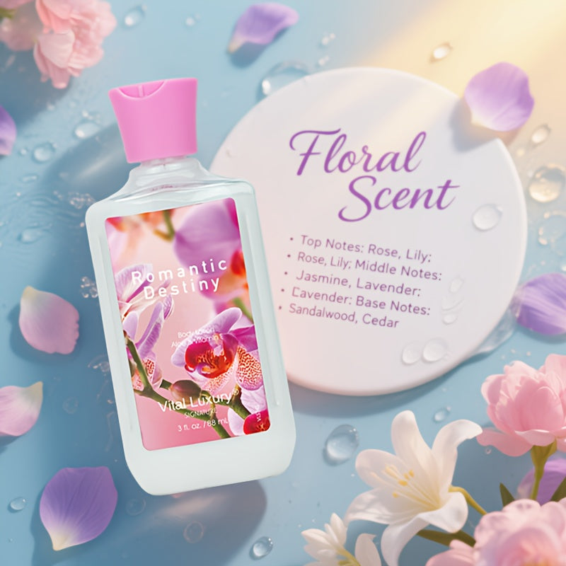 48hr Hydration Body Lotion 15 Fragrances for Dry Skin Romantic Destiny 1pc