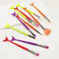 10 Mermaid Makeup Brush Tools Mixed Color