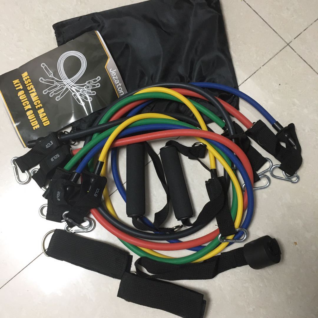 Latex Pull Rope Resistance Bands 11pcs emulsion