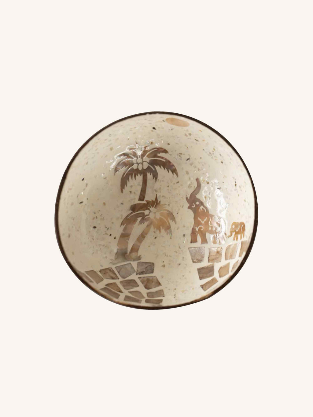 HANDMADE NATURAL SHELL COCONUT BOWL DECOR Forest Dream One-Size
