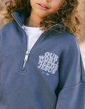 Our World Needs Jesus Kids Half-Zip 6Y