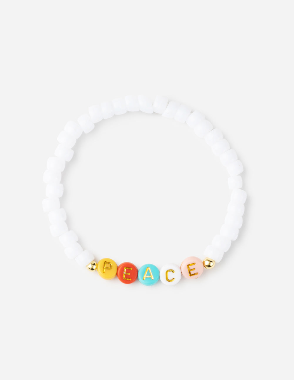 Peace Multicolored Letter Bracelet Large