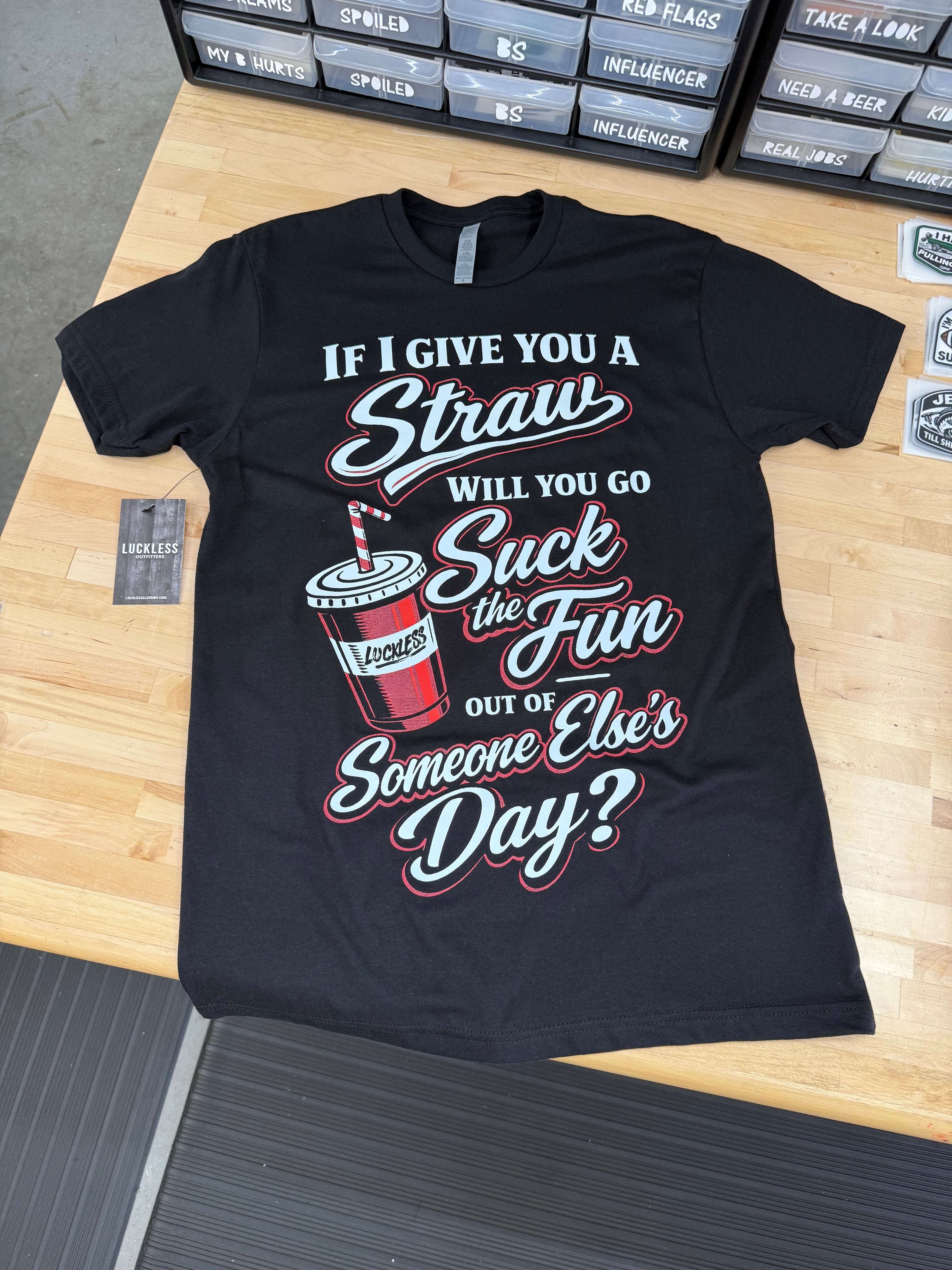 Suck The Fun Tee Black