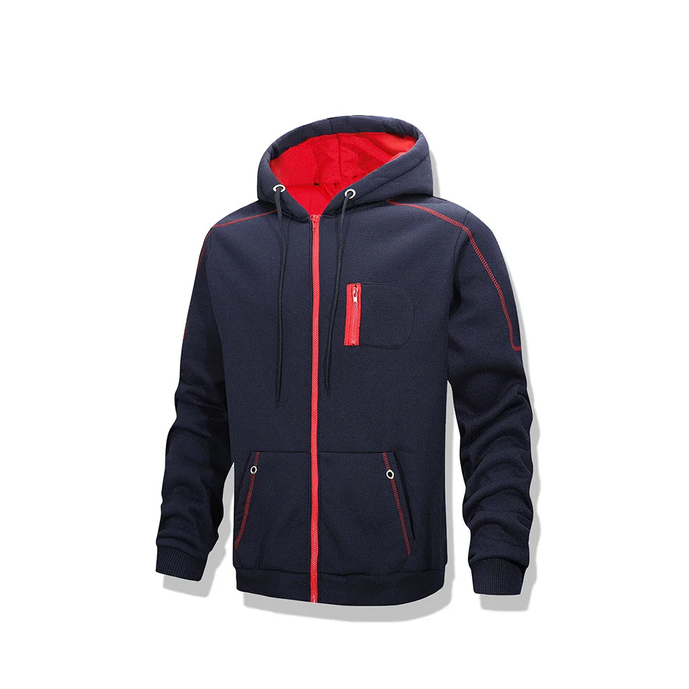 Men's Jacket Cycling Thermal Fleece Windproof Sportswear light gray