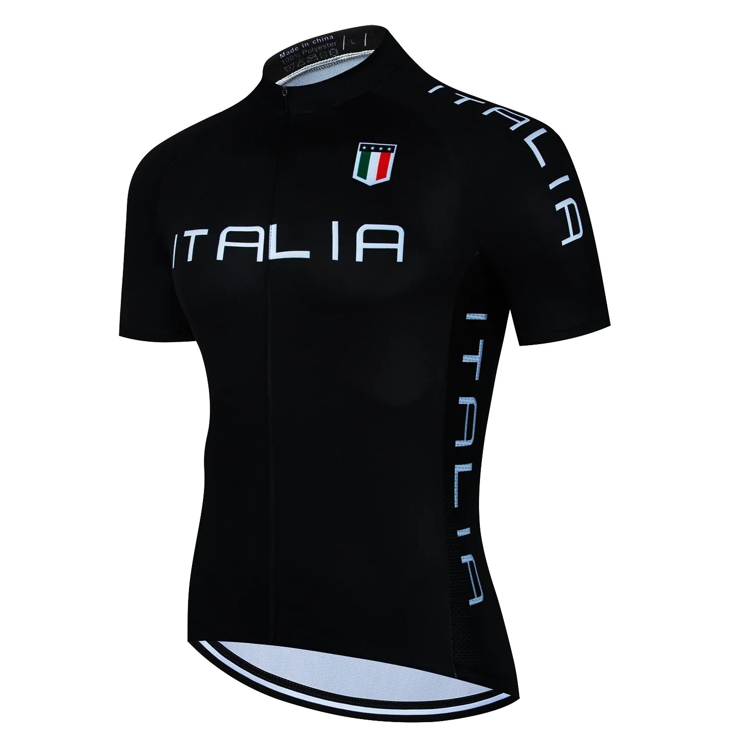 Mens Cycling Jersey Classic Black Cycling Racing Tops Short Sleeve A5
