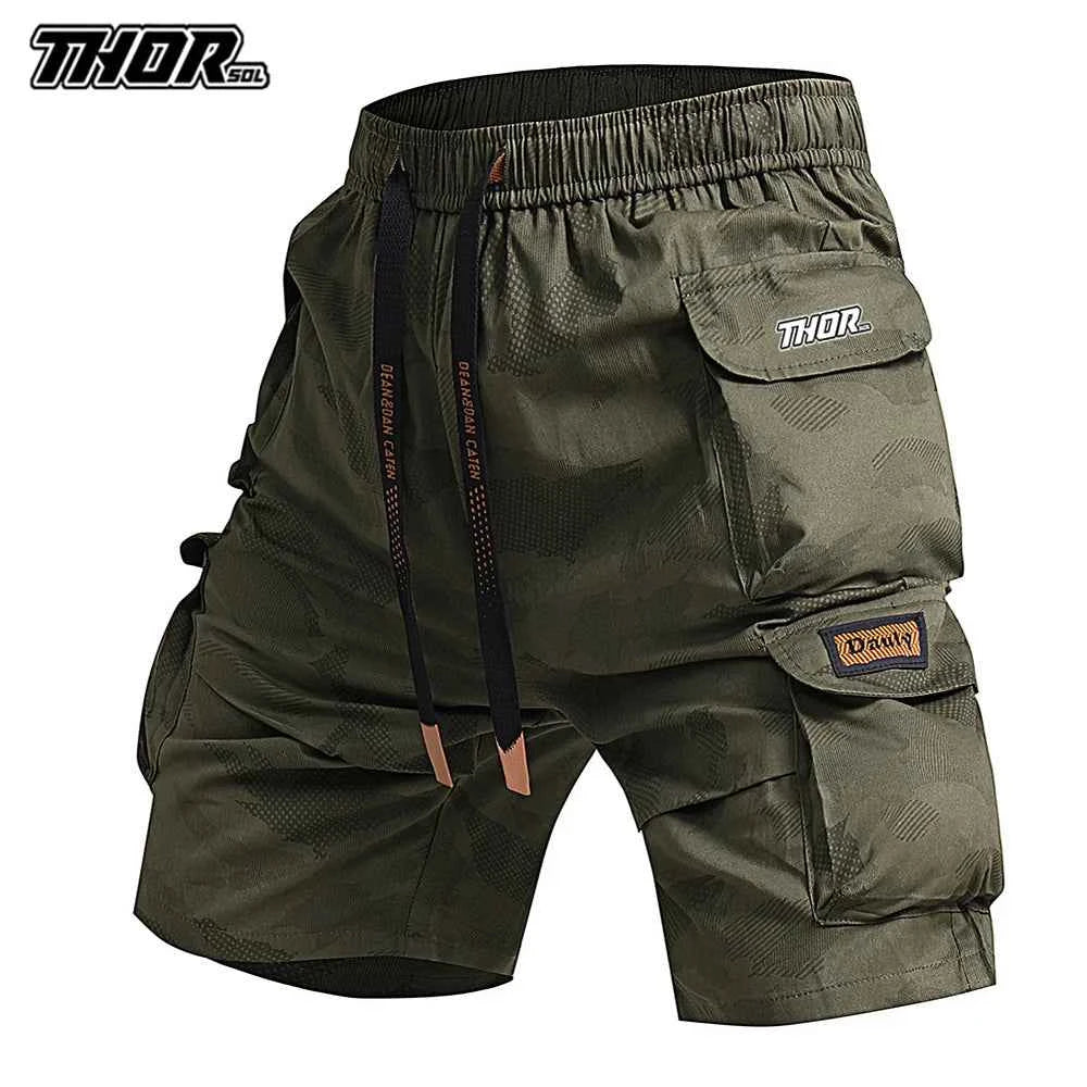 THORSOL Men's Summer Cycling Pants green camouflage