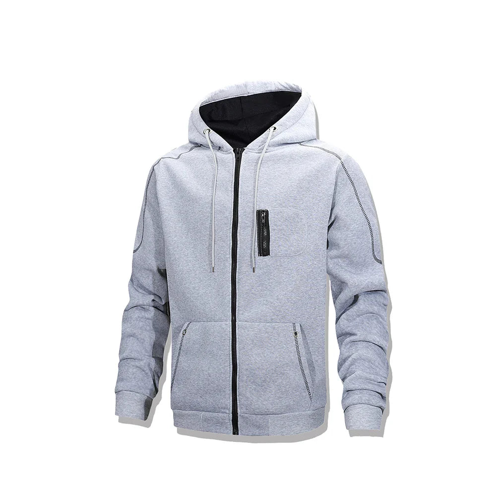 Men's Jacket Cycling Thermal Fleece Windproof Sportswear GRAY