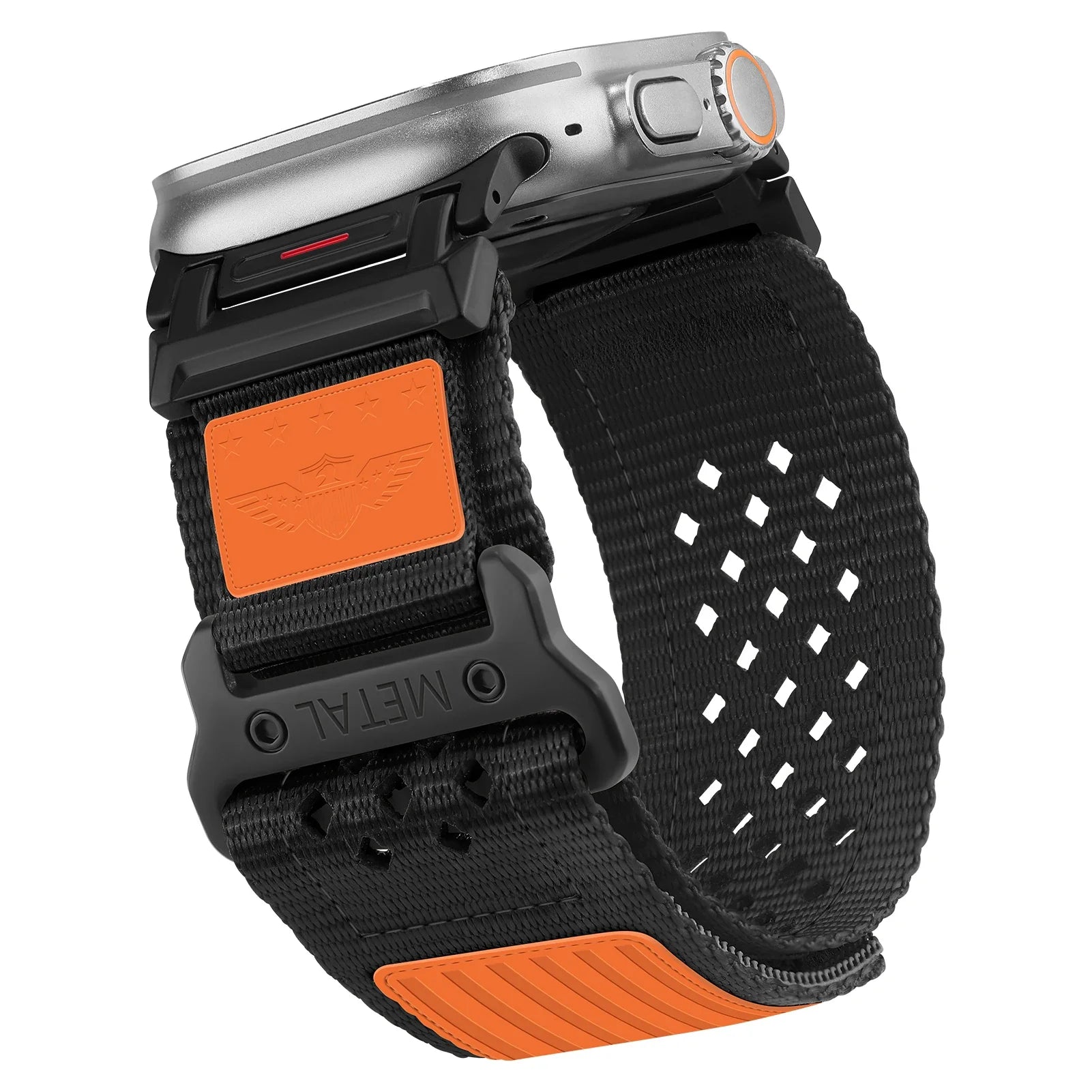 Apple Watch Nylon Band - Sport Loop - Breathable and Durable black leather