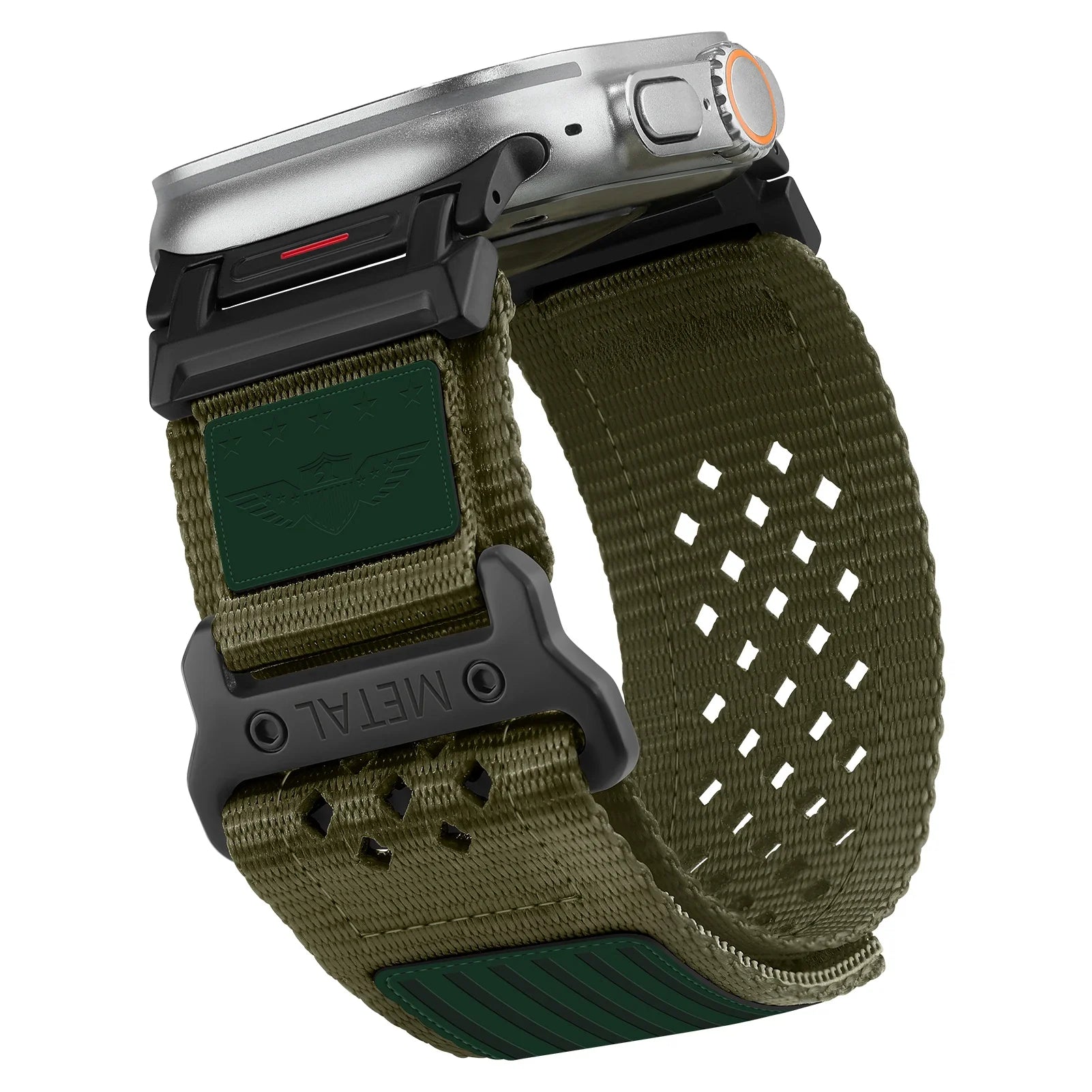 Apple Watch Nylon Band - Sport Loop - Breathable and Durable green leather