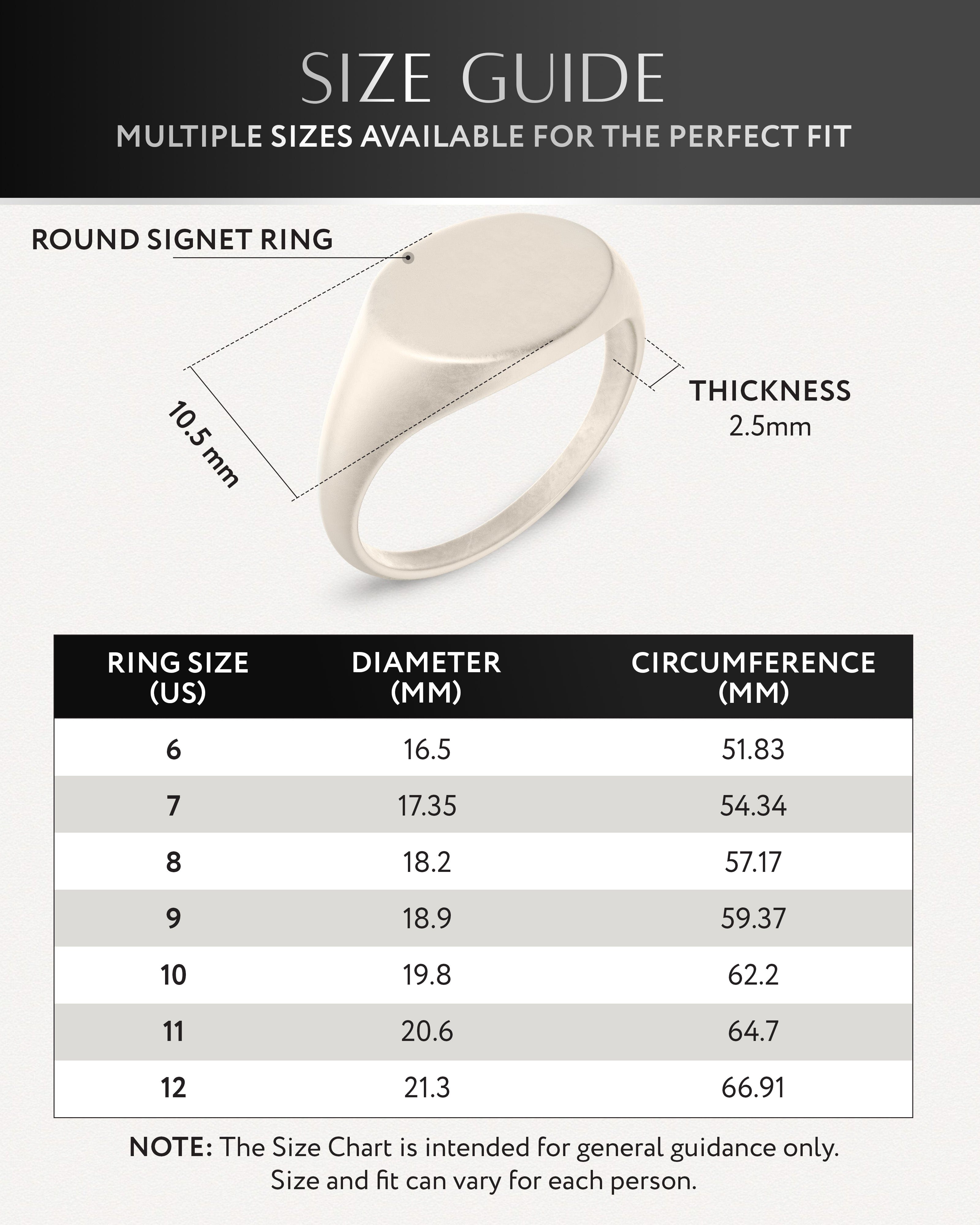 Round Signet Rings (Oxidized)