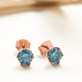 0.5-1ct D Color Moissanite Stud Earrings 925 Sterling Silver Gold Plated seablue