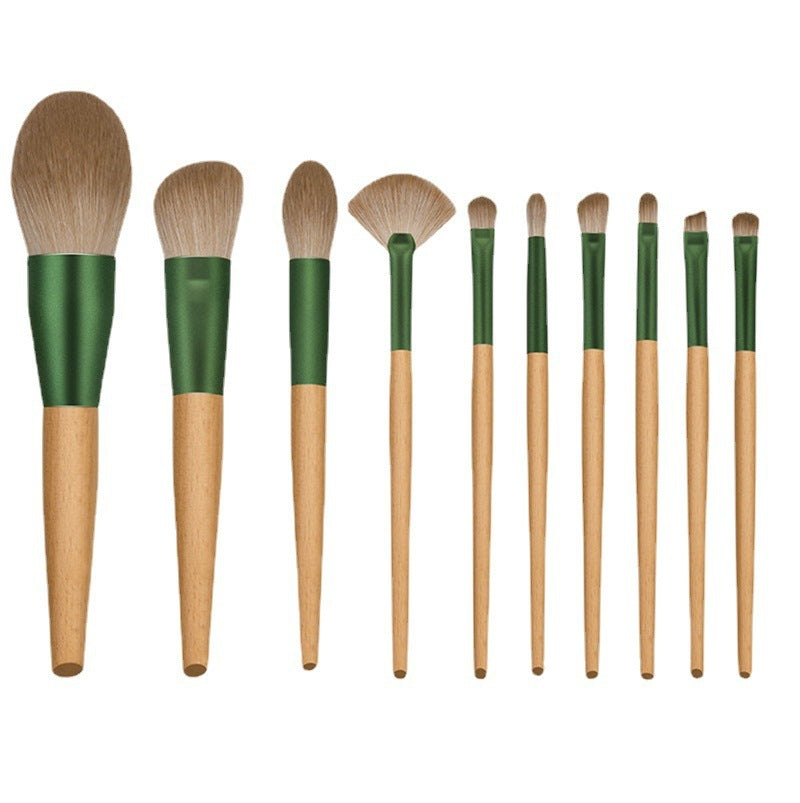 10 Cheongna Makeup Brushes Loose Powder Foundation And Blush 10Bare Brushes