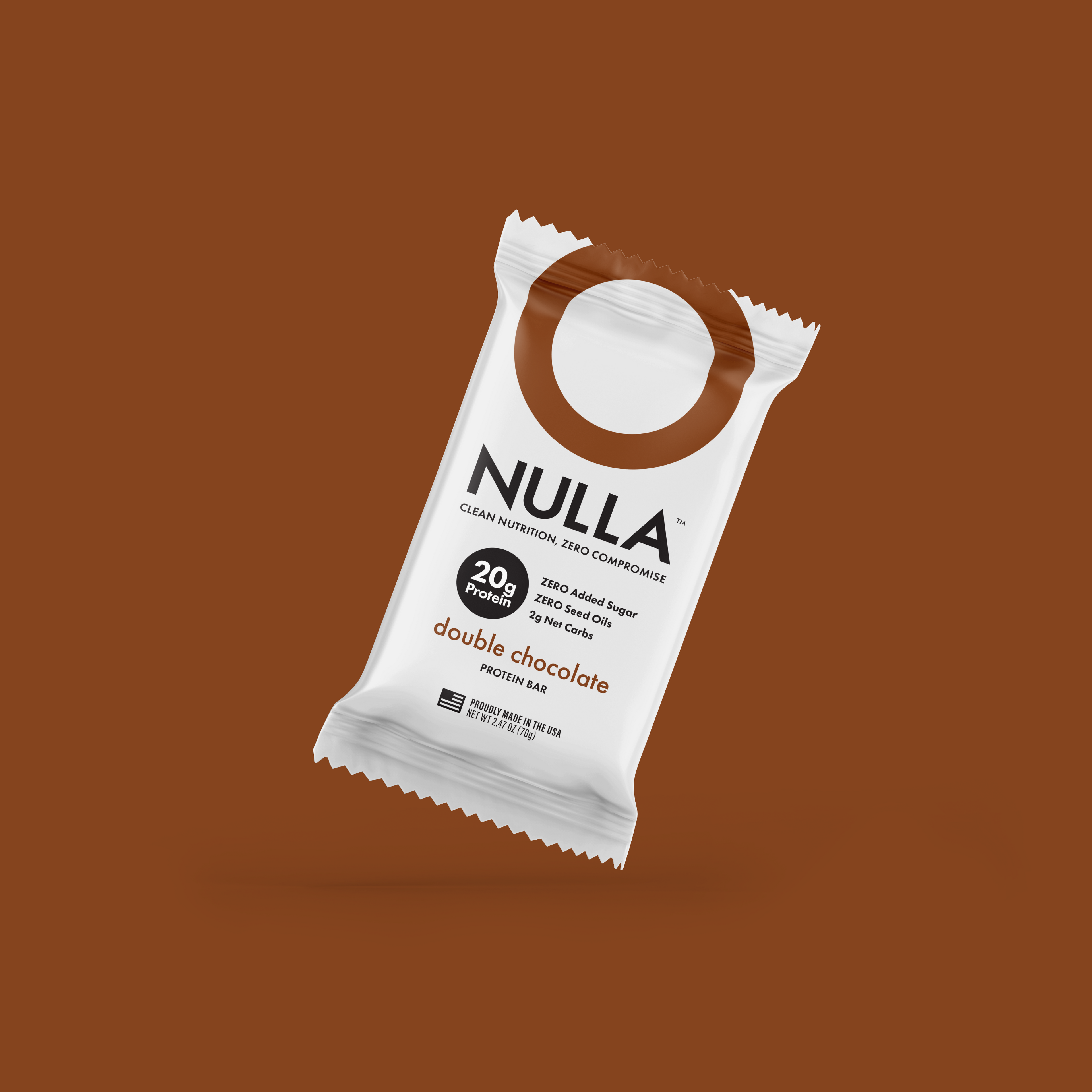 CleanForm Nutrition Nulla Protein Bar - 2 Flavors - Box of 12 Chocolate