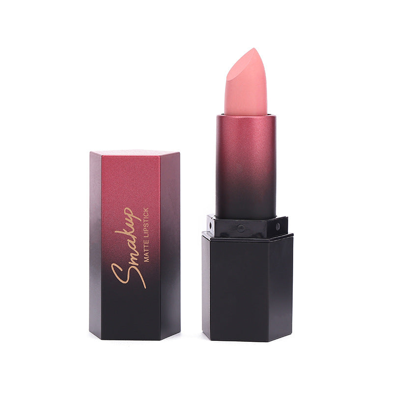 10 Colors Discoloration Resistant Matte No Stain On Cup Makeup Lipstick 01 Style