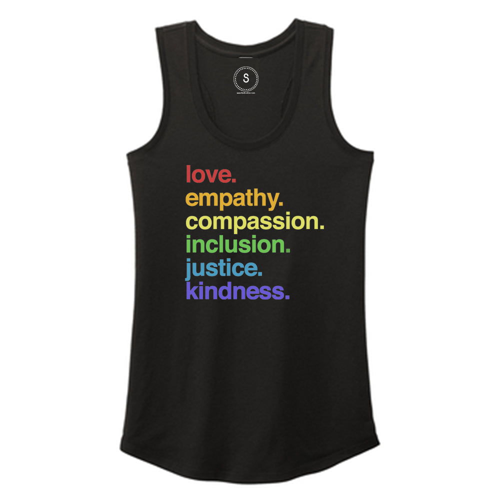 'Kindness is' Pride Racerback Black
