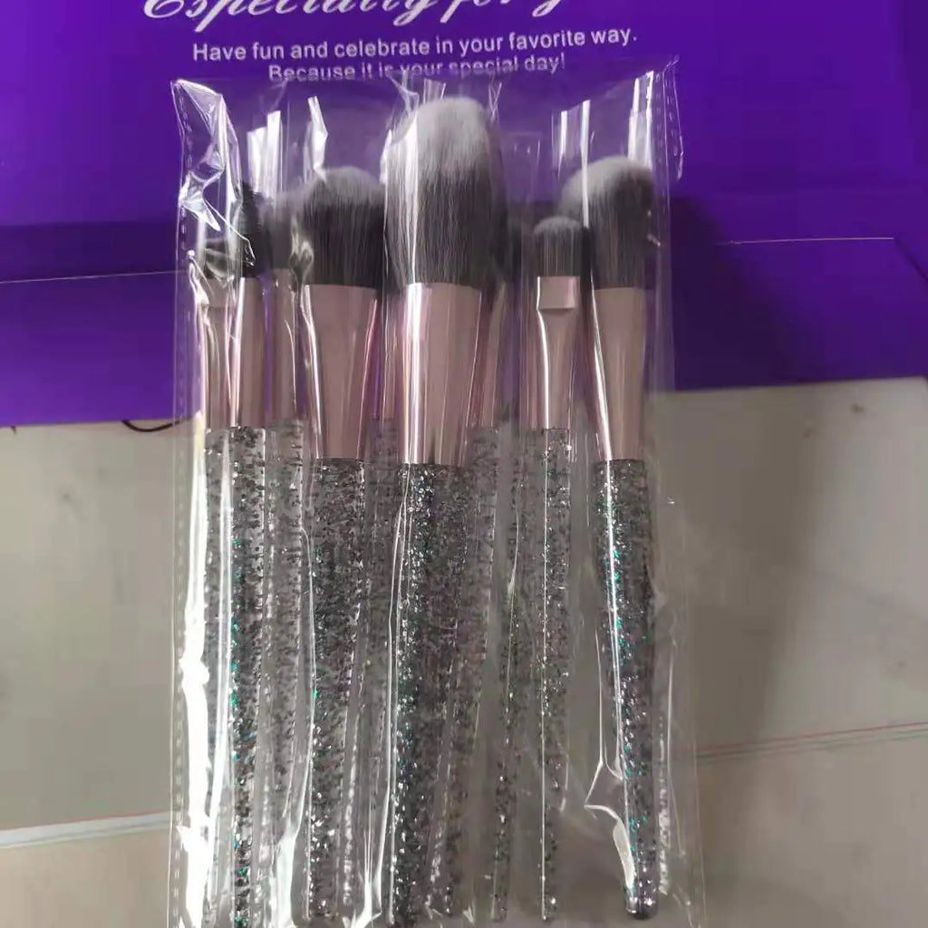 10-Piece Makeup Brush Set for Beauty and Blending color mixing opp