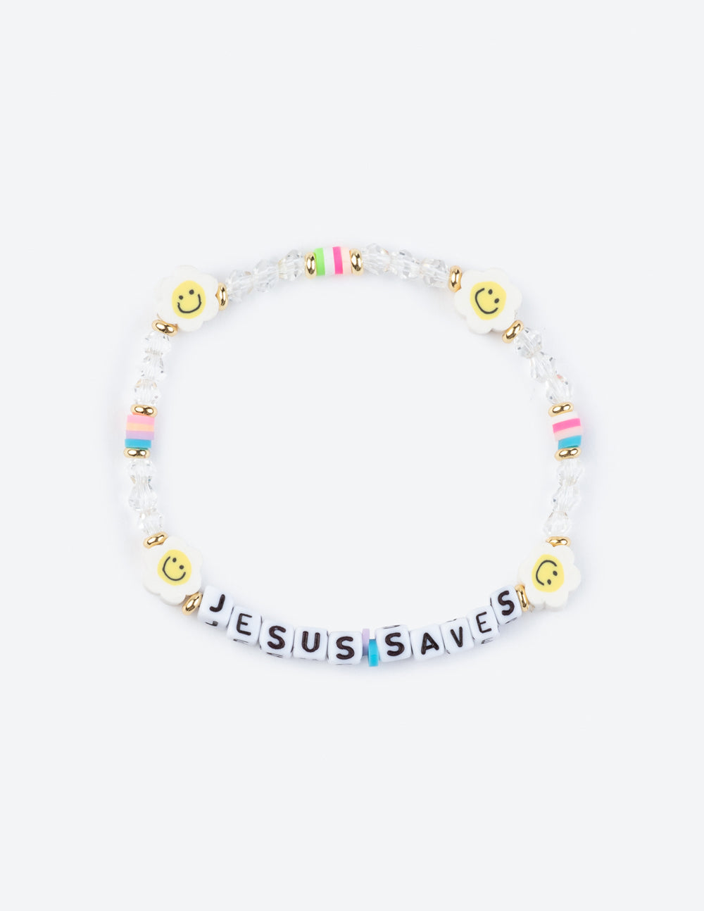 Jesus Saves Letter Bracelet Large
