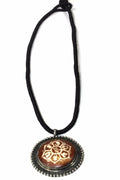 Mandala Flower Spiritual Necklace Boho Yoga Pendant Brown