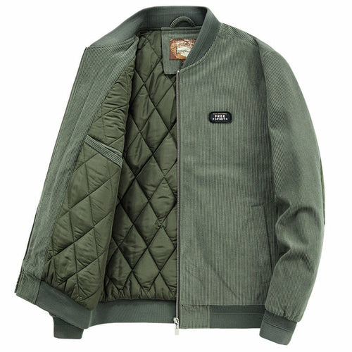 ChicPatch Men's Winter Zip Jacket Green