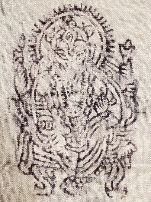 Om Ganesha Printed Scarf Lightweight Cotton Boho Wrap Ganesha