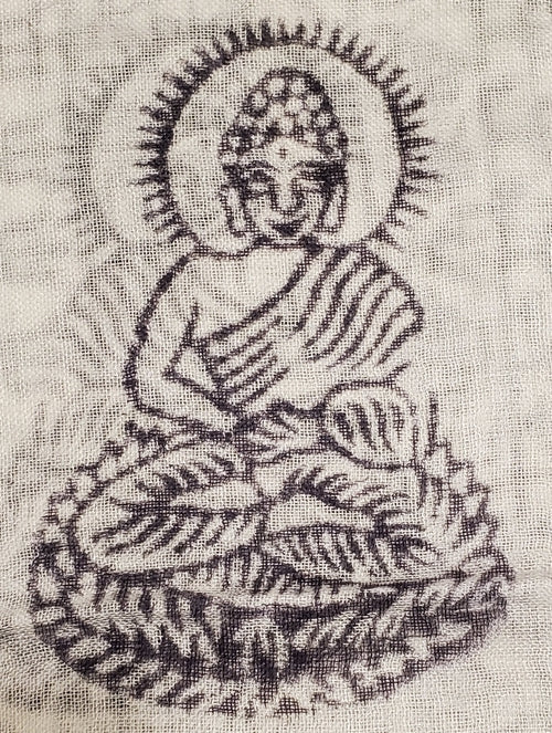 Om Ganesha Printed Scarf Lightweight Cotton Boho Wrap Buddha