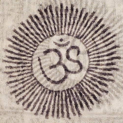 Om Ganesha Printed Scarf Lightweight Cotton Boho Wrap Om Symbols
