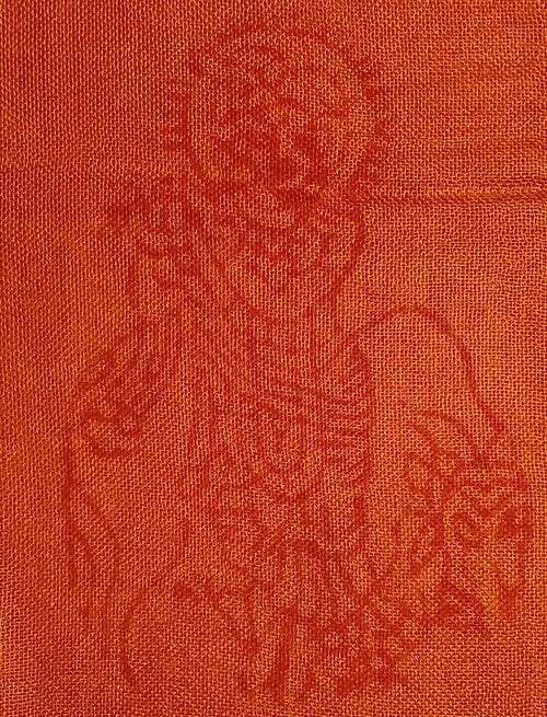 Om Symbol Printed Scarf Lightweight Boho Asian Motif Krishna